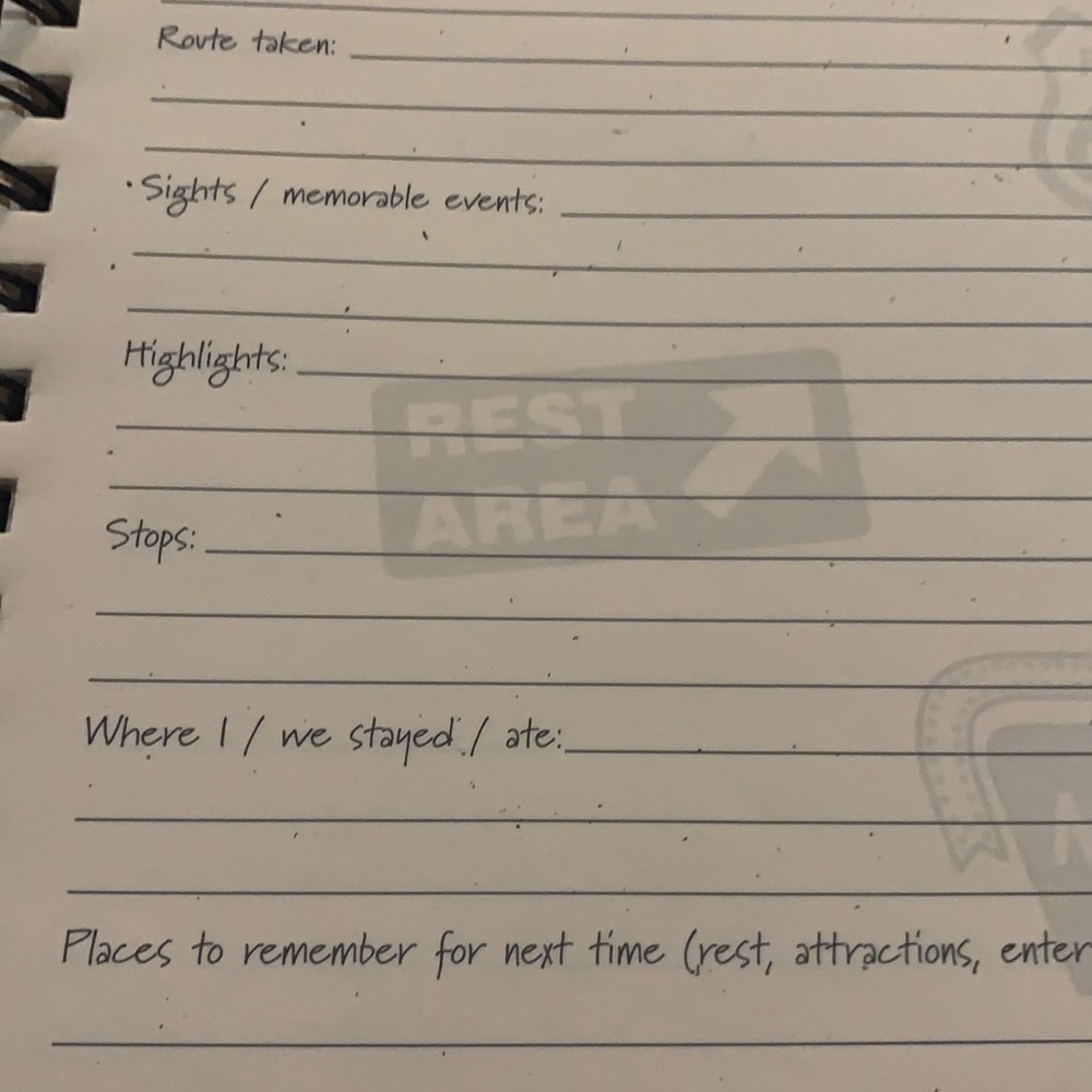Write it down journal Adventures Road trip journal spiral-bound new w/o tags - Picture 7 of 13